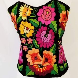 EMBROIDERED MEXICAN CORSET